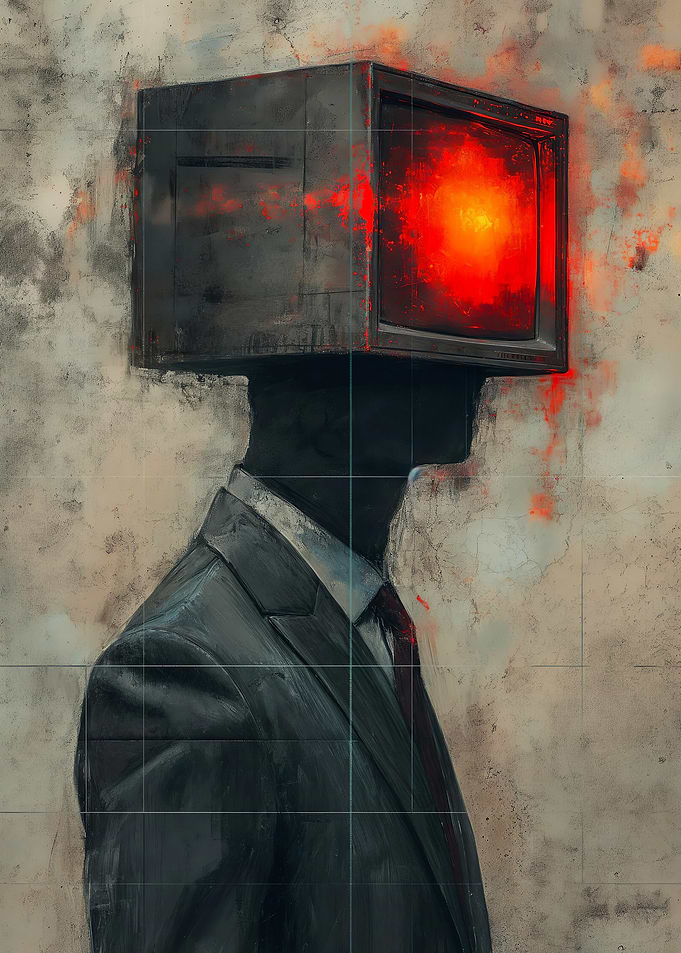 Man TV instead of a head