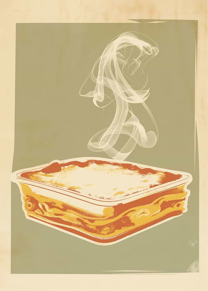 Hot Lasagna Food Art