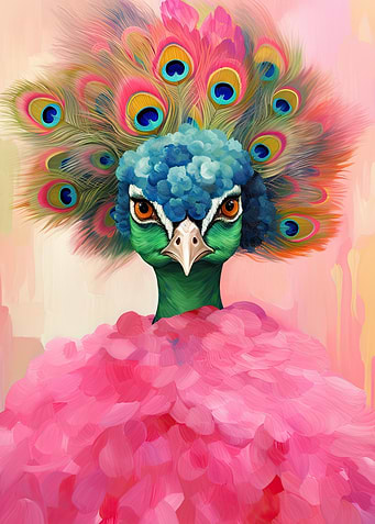 Elegant Peacock Potrait