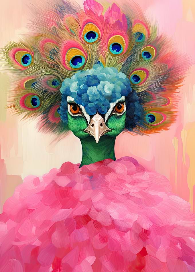 Elegant Peacock Potrait