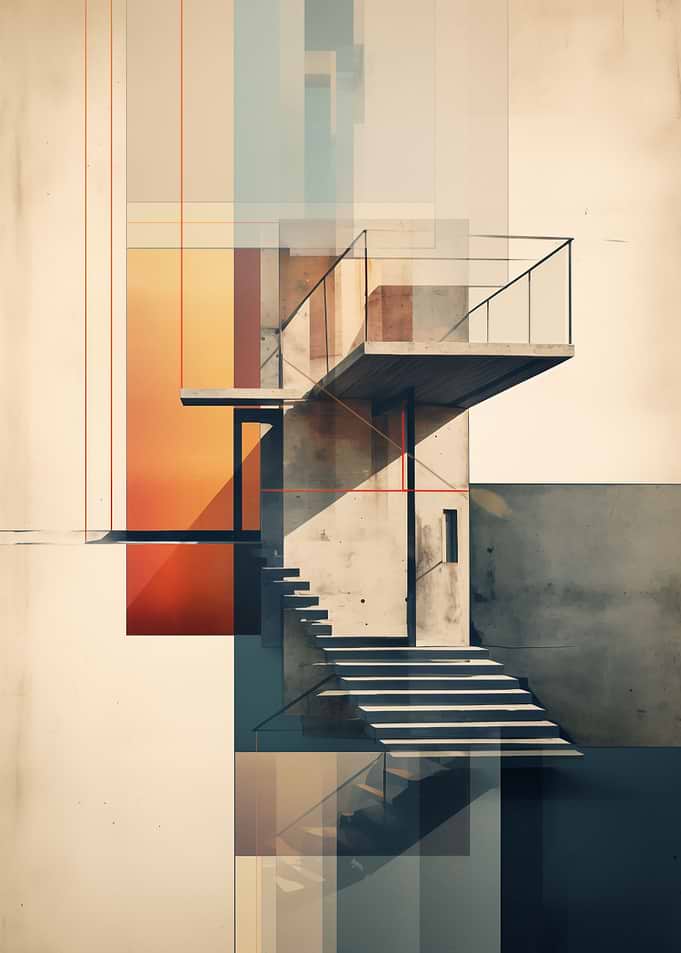 Abstract art building