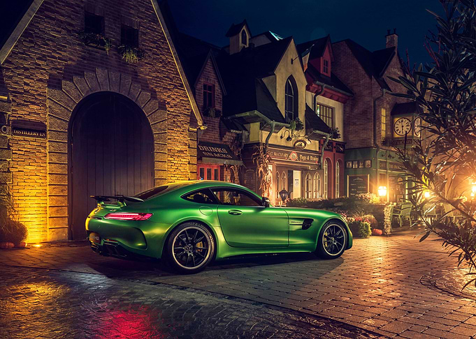 Green Mercedes AMG