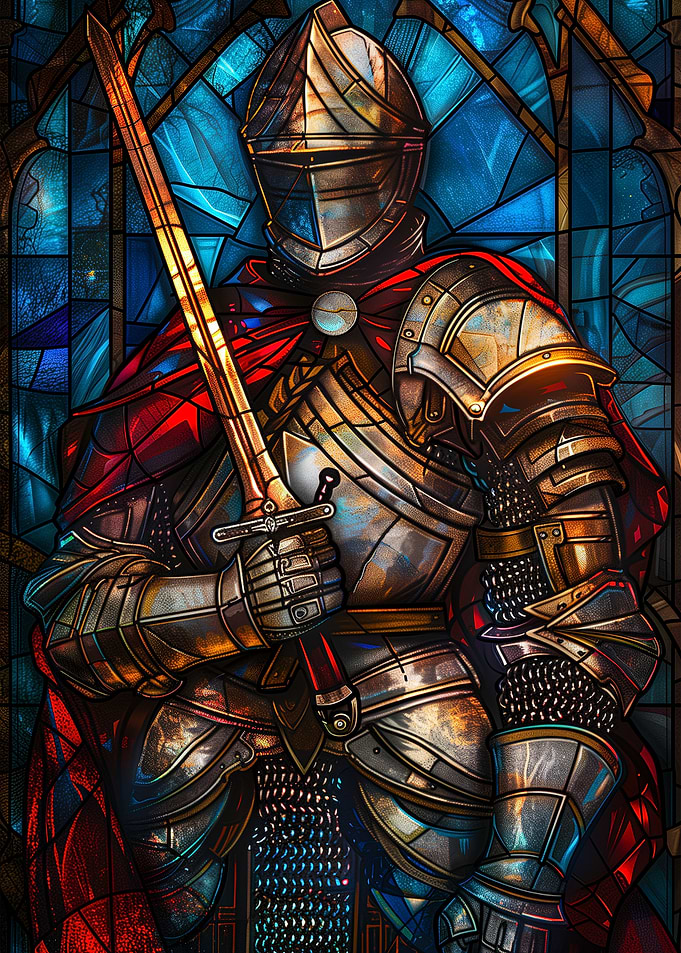 Paladin Knight Stain Glass