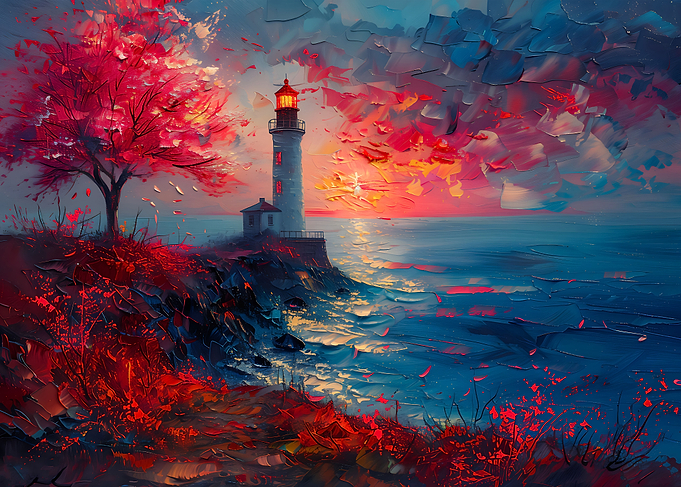 Cherry Red Lighthouse