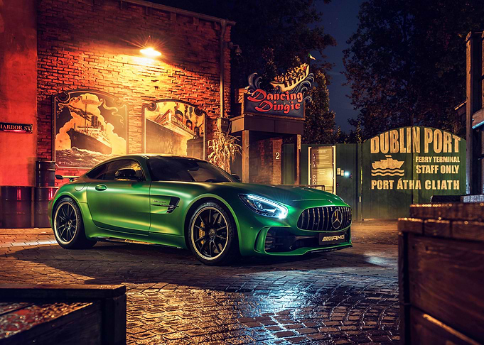 Green Mercedes AMG