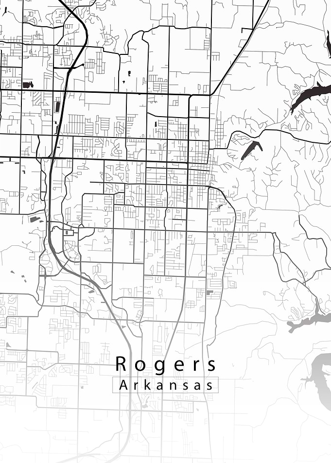 Rogers Arkansas City Map