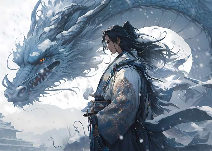 Japanese Dragon Samurai