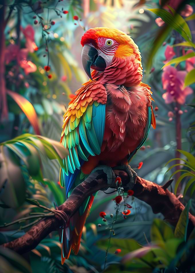 Colorful Jungle Parrot