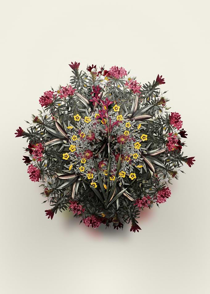 Vintage Bugle Lily Wreath