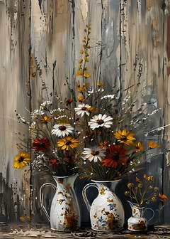 Wildflowers in Jugs