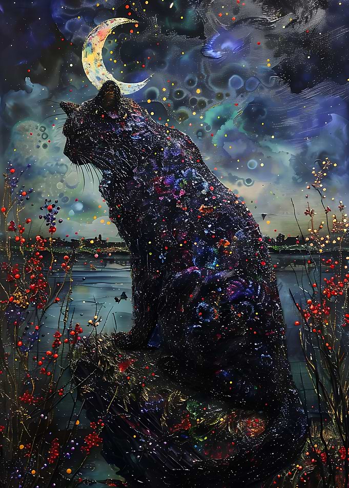 Moonlight Gemstone Cat