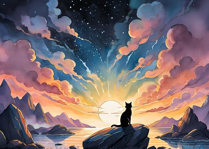 Water Color Kitty 03