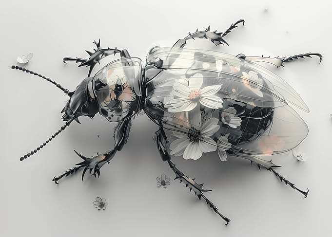 Beetle White Flowers