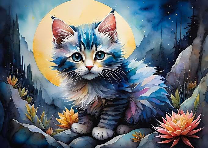 Water Color Kitty