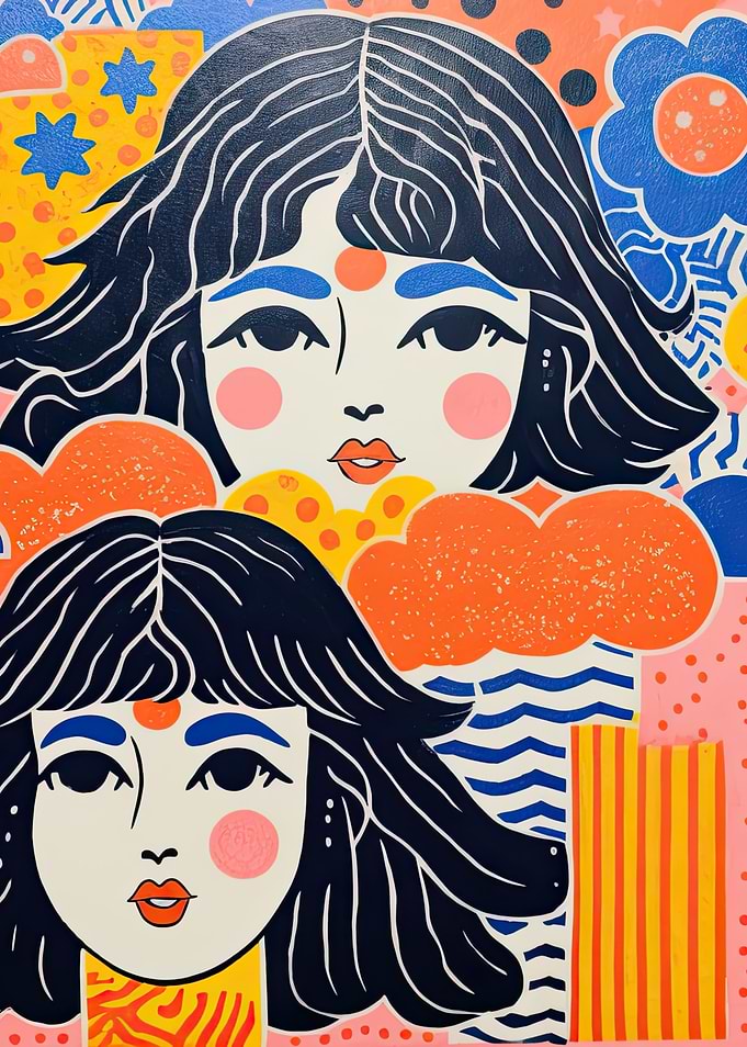 Retro Japanese Lithograph