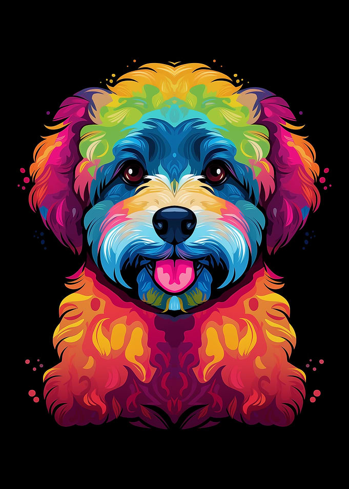 Bichon Frise Dog Pop Art