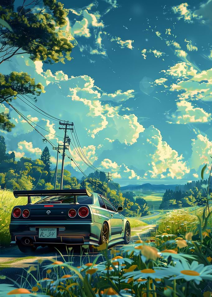 Nissan R34 Anime Flower