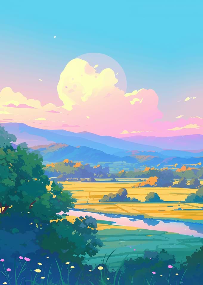 Dreamy Valley Sunrise