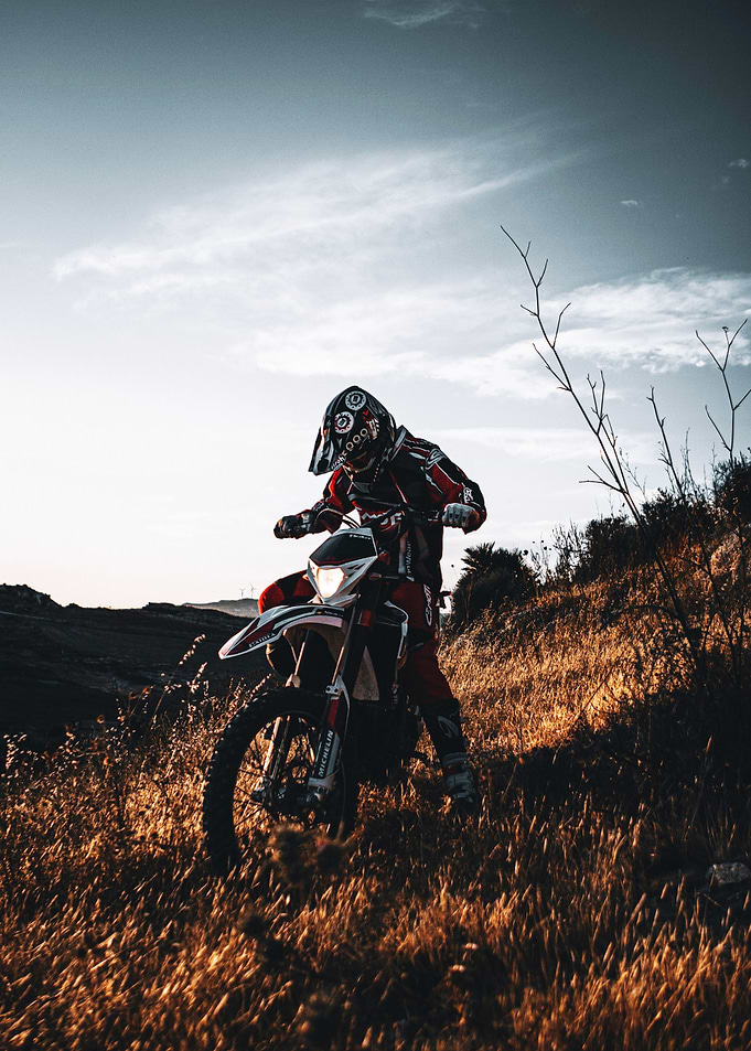motorcyclist cross