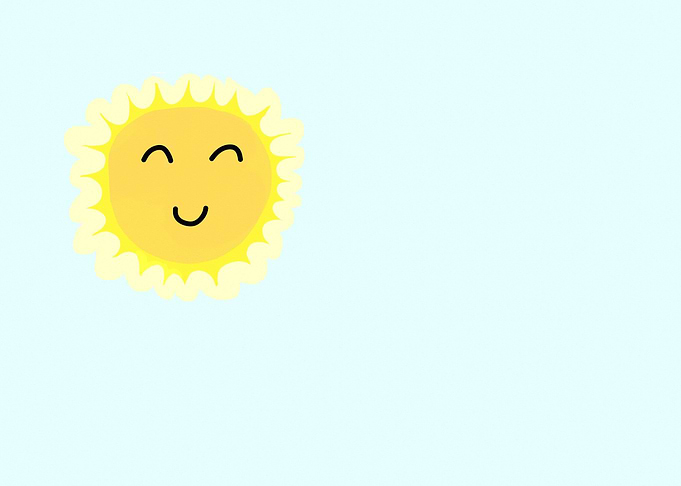 Sun painted watercolor gou