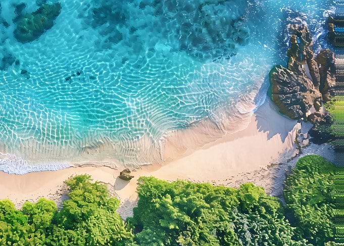 Aerial beach view