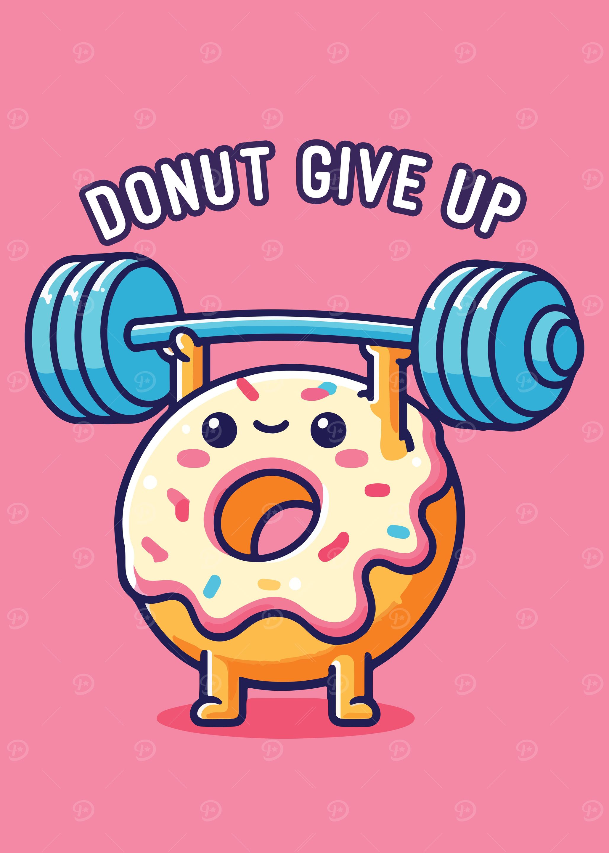 Donut Give Up Funny Gym