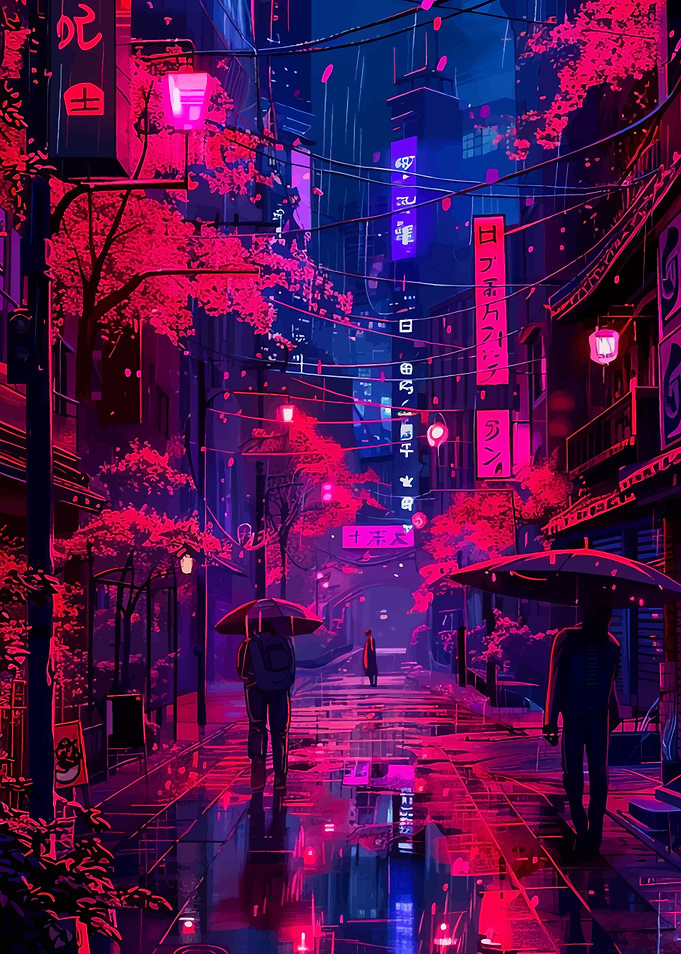 Japan Street Cyberpunk