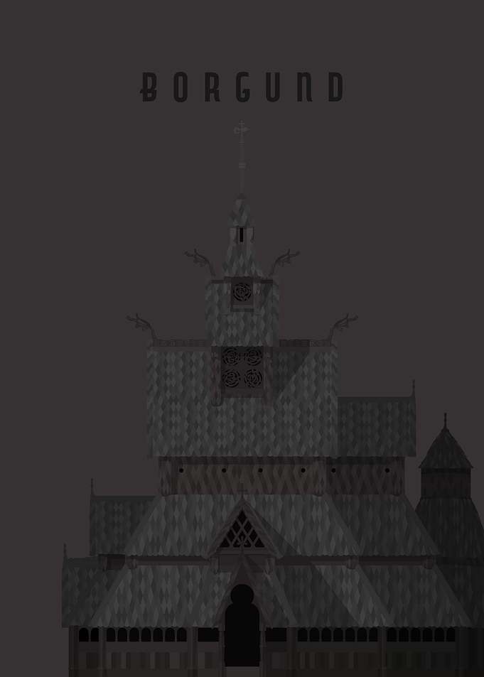 Borgund Travel Poster