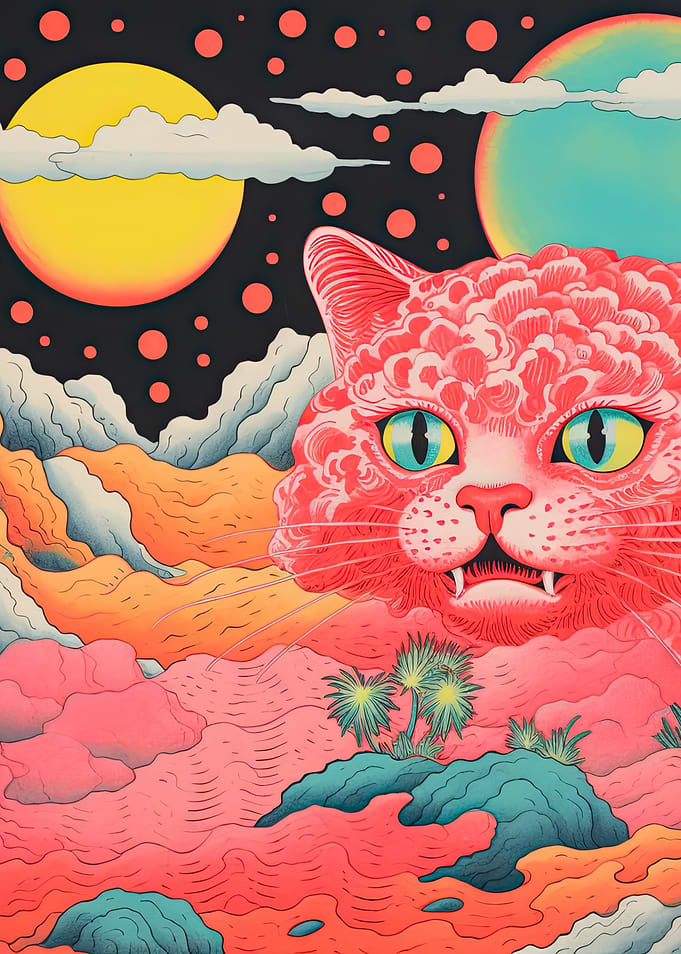 Trippy Japanese Lithograph