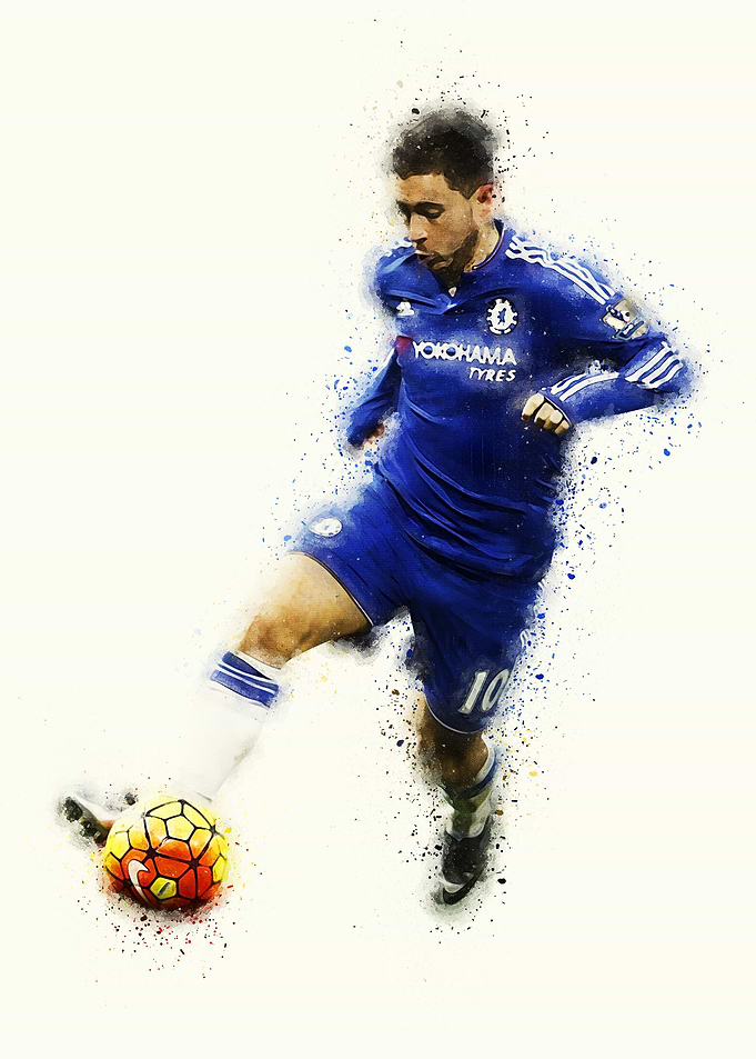 Eden Hazard Watercolor