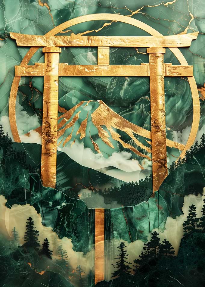 Torii Gate Kintsugi Art