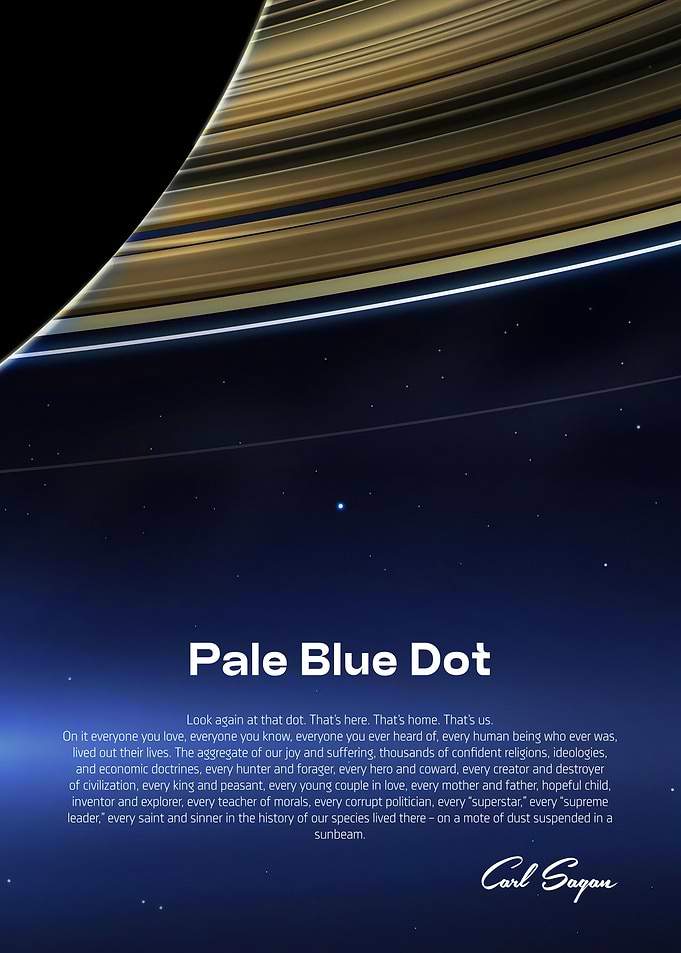 Pale Blue Dot with Saturn