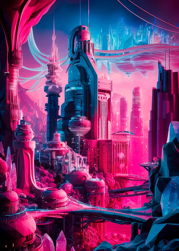 Neon Galactic Metropolis