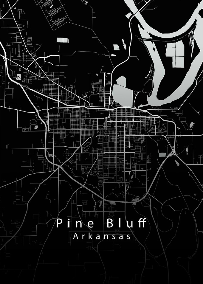 Pine Bluff Arkansas Map