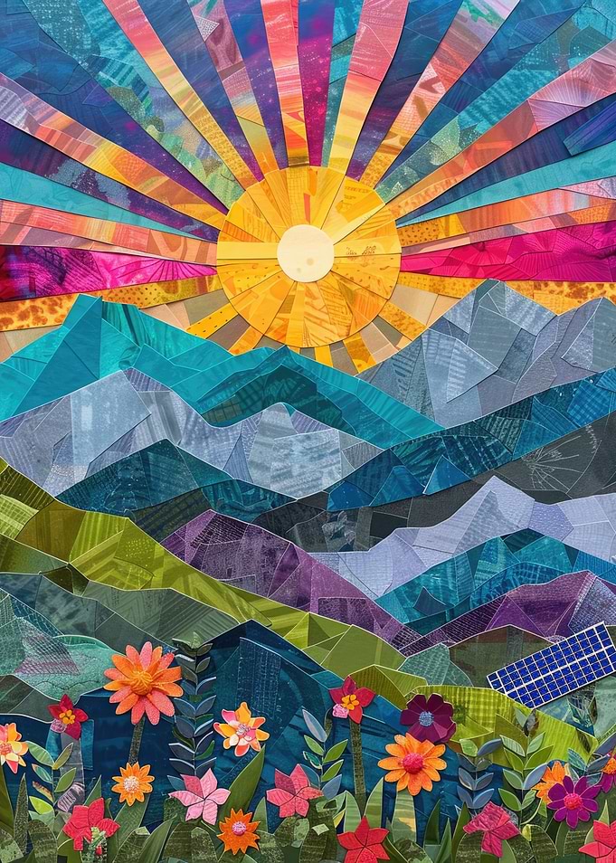 Colorful Collage Scenery