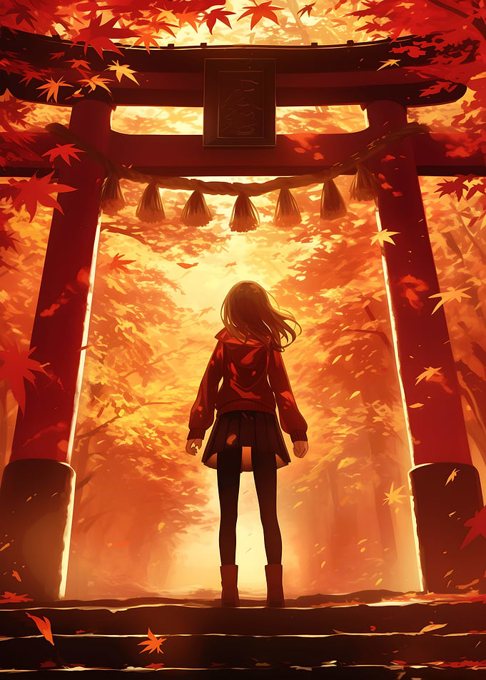 Torii Gate Anime girl