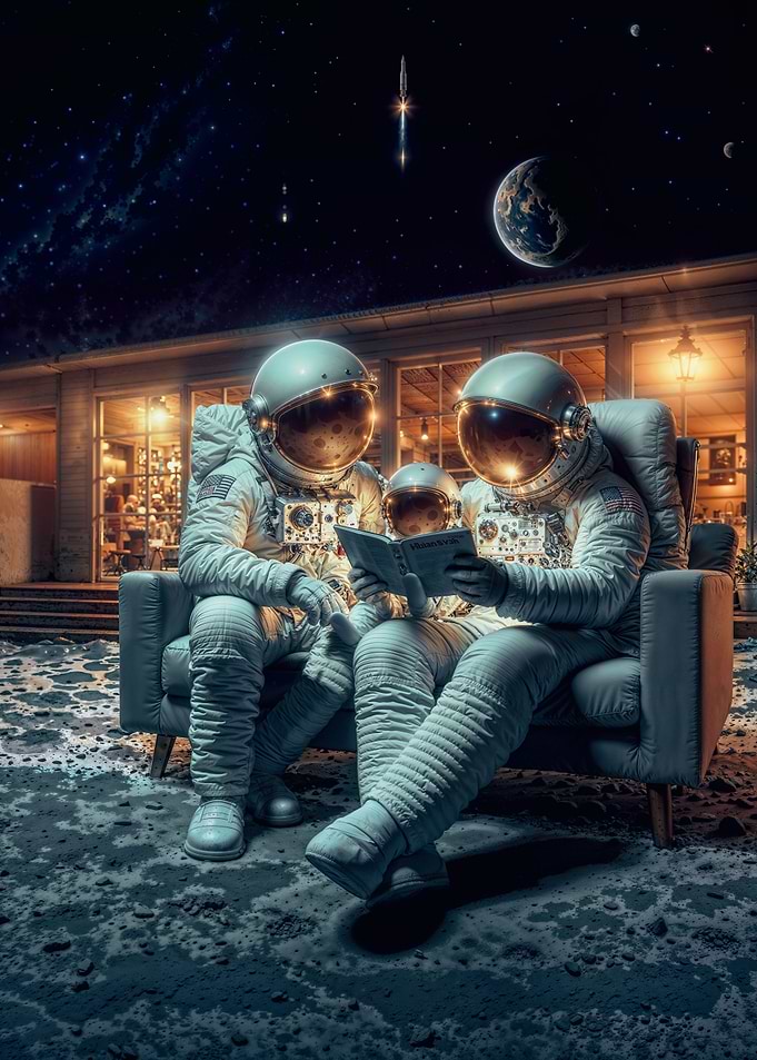 Lunar Family Reading Time