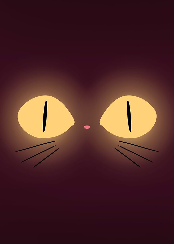 SCARY HALLOWEEN GHOST CAT