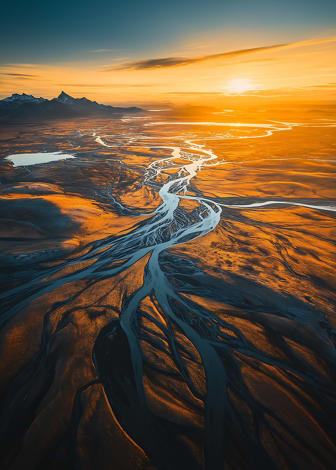 Greenland River Sunset