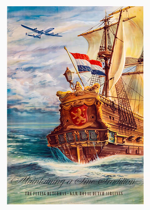 Timeless Voyage — vintage travel poster on metal