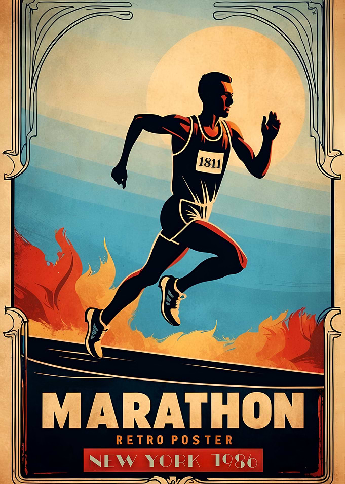 Retro Marathon Scene