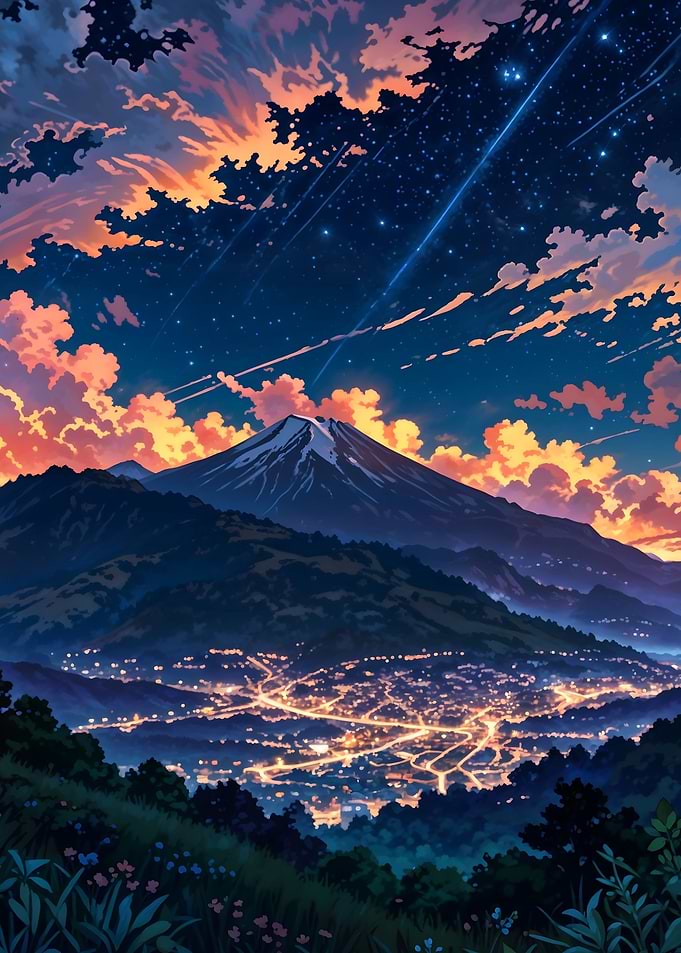 fuji with ligh tcity