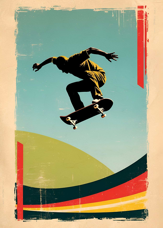 Vintage Skateboard Art