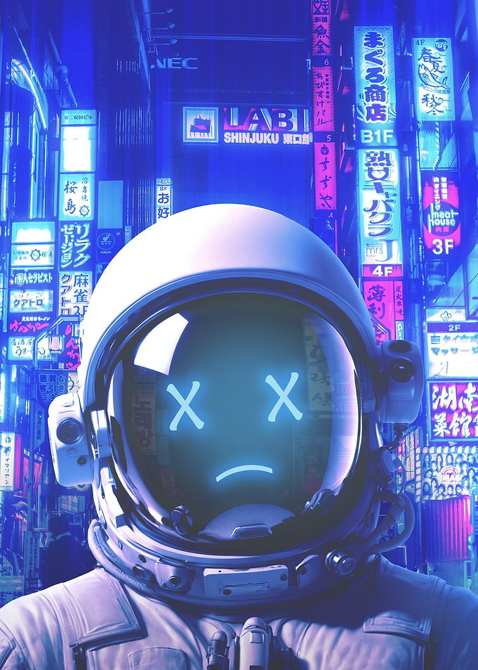 Cyberpunk Astronaut Style