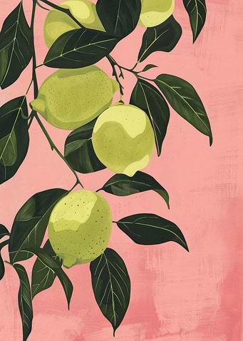 Pastel Lime Lemon Tree