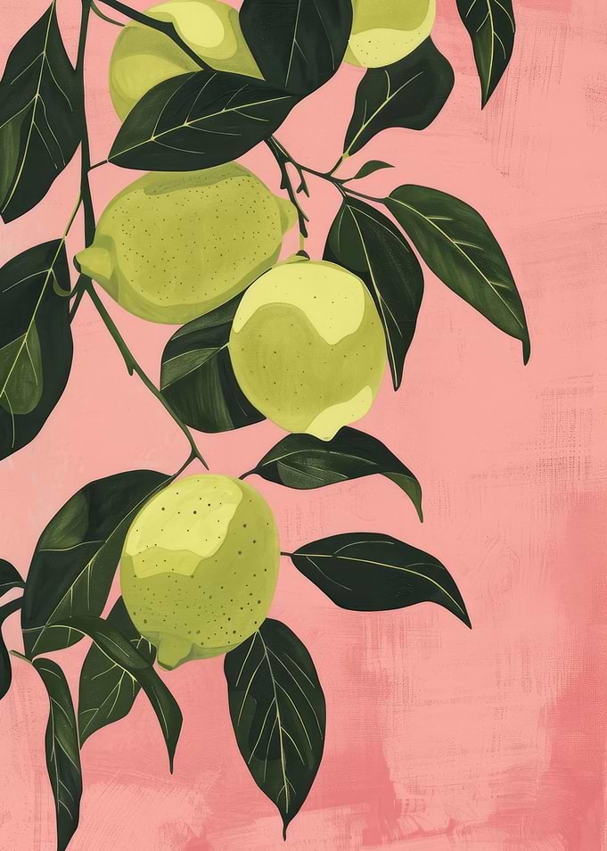 Pastel Lime Lemon Tree