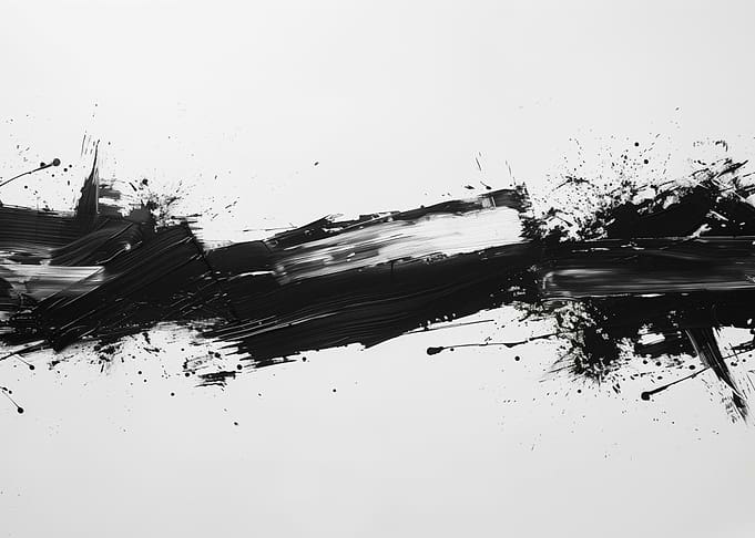 Black White Abstract Art