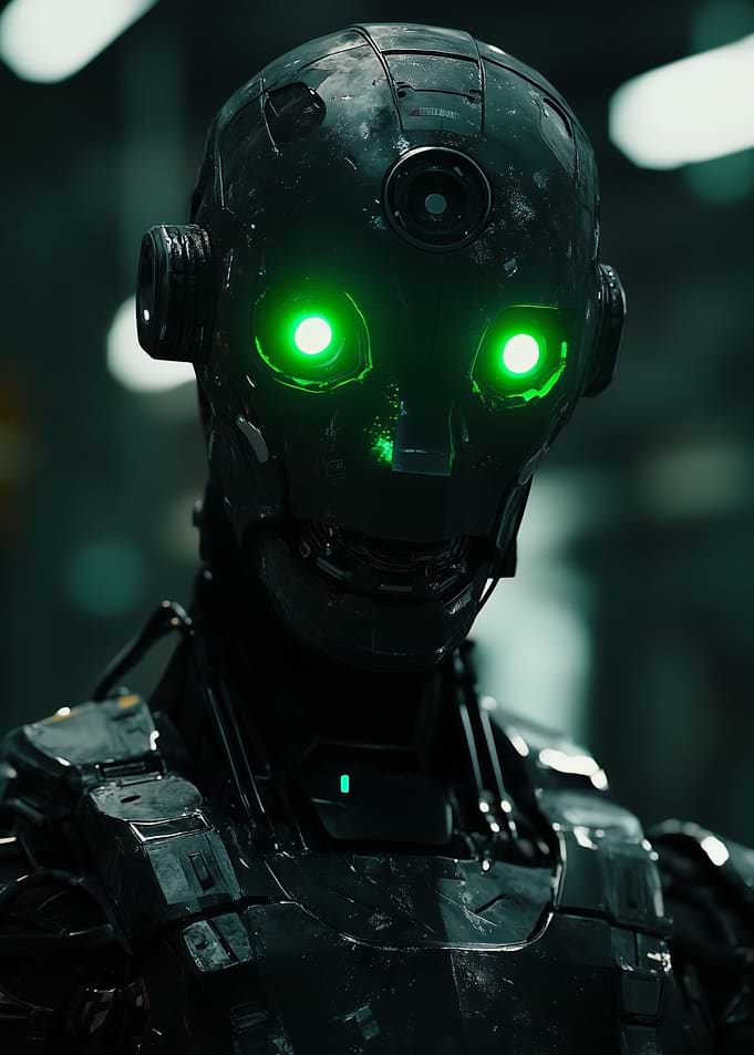Robot Green Eyes