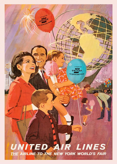 Vintage Worlds Fair Ad — vintage travel poster on metal