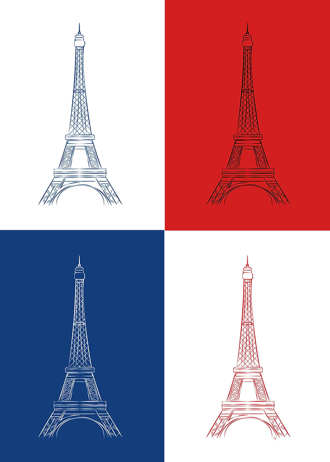 Paris Eiffel tower set